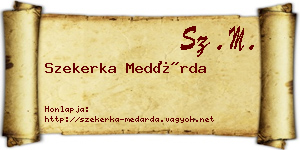 Szekerka Medárda névjegykártya